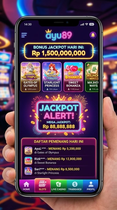 Tampilan antarmuka pengguna ayu89 yang ramah.